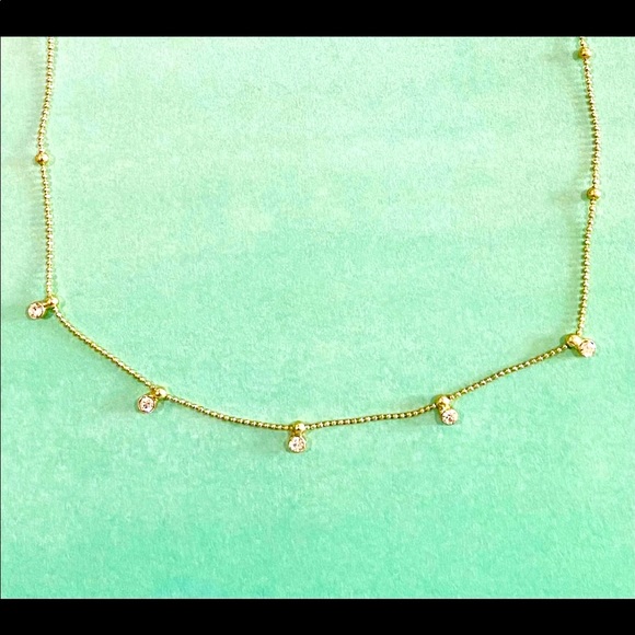 NEW Dainty Crystal Drop Necklace - Picture 2 of 3